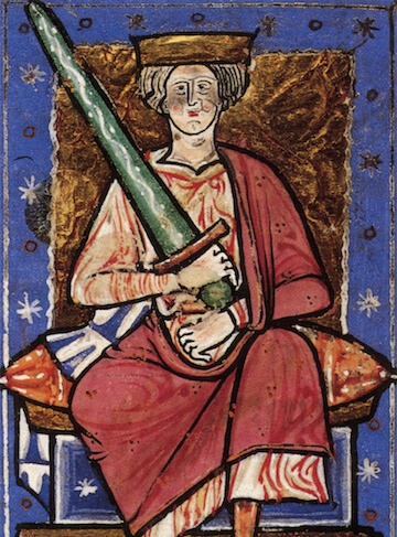 Depiction of Æthelred the Unready fom the 13th century
