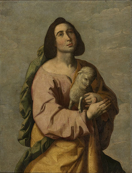 Depiction of Saint Agnes by Francisco de Zurbarán (1642)