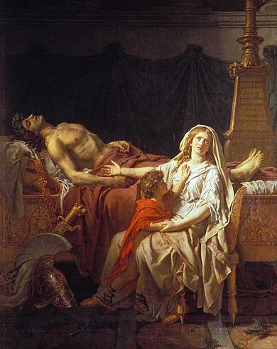 Andromache Mourning Over Body of Hector by Jacques-Louis David (1783)