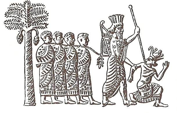 6th-century BC depiction of Cambyses capturing the pharaoh of Egypt