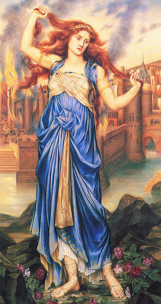 Depiction of the Trojan princess Cassandra by Evelyn De Morgan (1898)