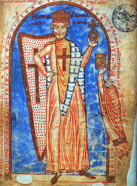 Frederick I Barbarossa from a manuscript (1188)