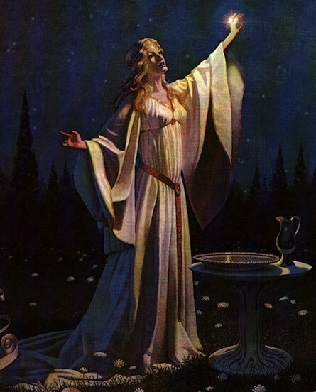 Depiction of Galadriel by the Brothers Hildebrandt (1978)