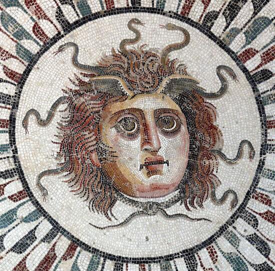 Mosaic depicting Medusa