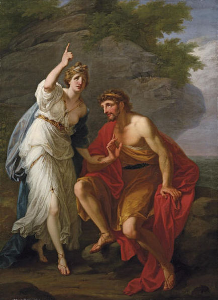 18th-century depiction of Odysseus and Calypso by Angelica Kauffman