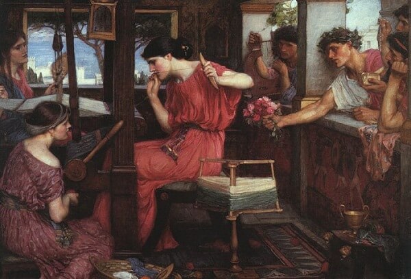 Penelope and the Suitors by John William Waterhouse (1912)