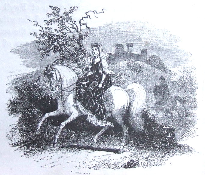 Rhiannon (wife of Pwyll) from an 1877 edition of the Mabinogion