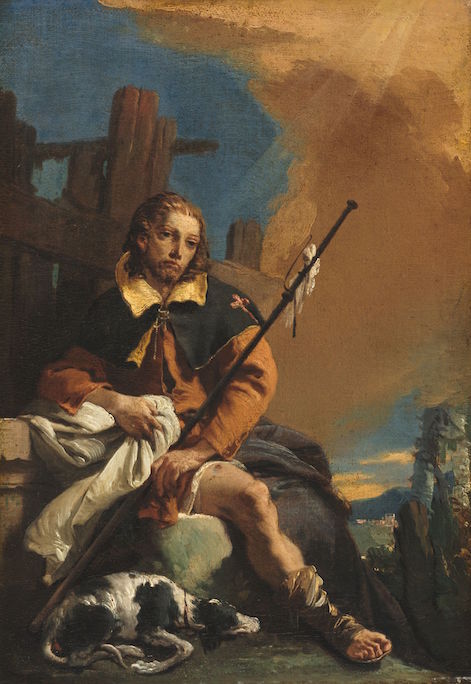 Saint Rocco as a Pilgrim by Giovanni Battista Tiepolo (1730)