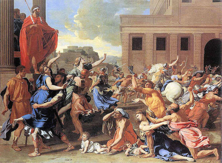 The Abduction of the Sabine Women by Nicolas Poussin (1634)