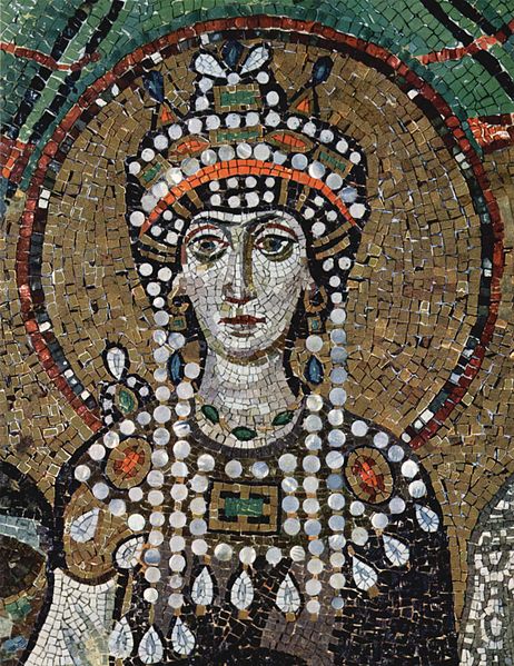 Byzantine empress Theodora, from the Church of San Vitale in Ravenna