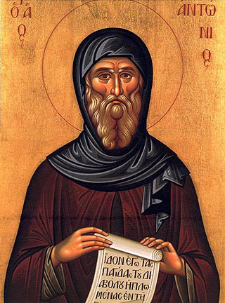 Icon depicting Saint Anthony the Great