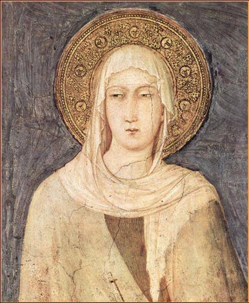 Depiction of Saint Clare from a fresco in Assisi