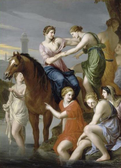 Cloelia and her Companions by Jaques Stella (1654)