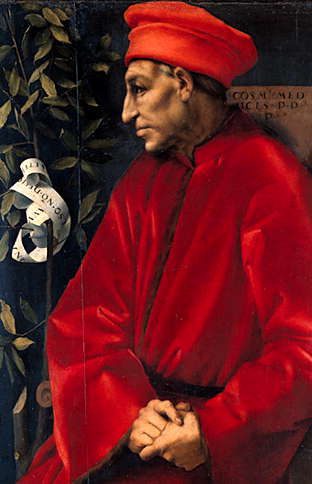 Depiction of Cosimo de Medici by Jacopo Pontormo (1518)