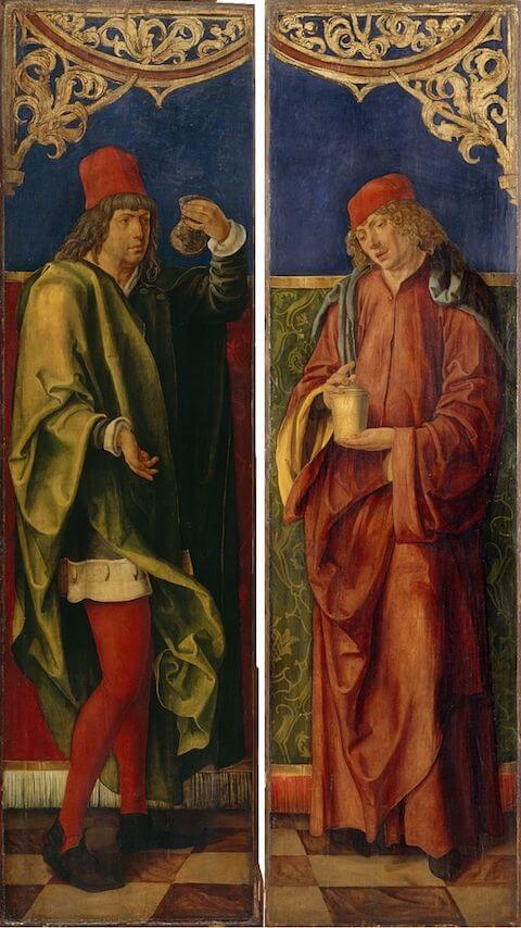 Depiction of Saints Damian and Cosmas by Hans von Kulmbach (1508)