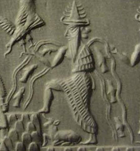 Akkadian depiction of Enki (Ea)