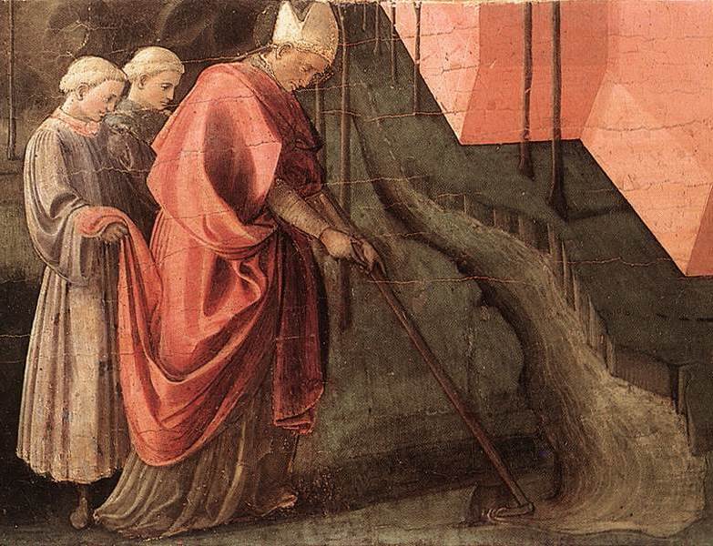 San Frediano Changing the Course of the Serchio (detail) by Filippo Lippi (1438)