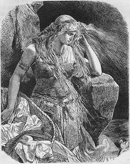 Depiction of Gudrun from an 1880 book