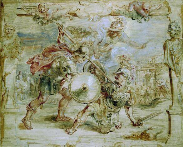 The Death of Hector by Peter Paul Rubens (1635)
