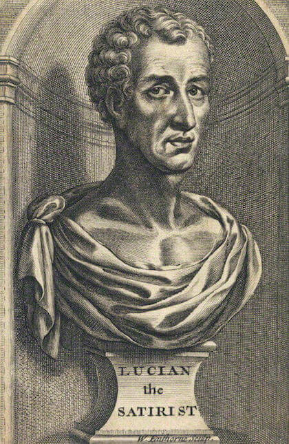 Engraving of Lucian of Samosata by William Faithorne (17th century)