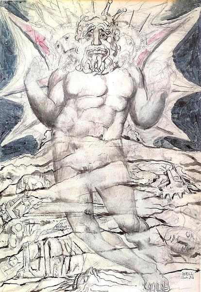 Depiction of Lucifer by William Blake (1827)