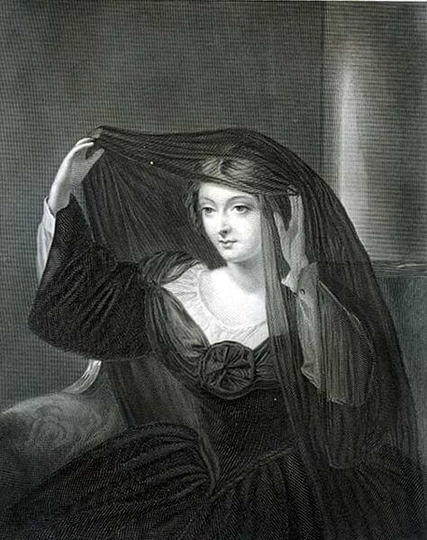 Depiction of Olivia from Shakespeare's 'Twelfth Night', by artist Charles Robert Leslie (1876)