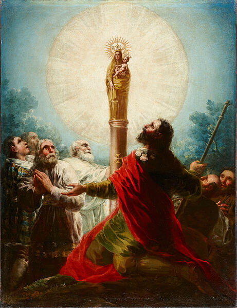 Depiction of Saint James adoring the Virgin of the Pillar by Francisco Goya (1780)