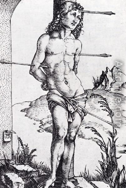 Engraving of Saint Sebastian by Dürer (1500)