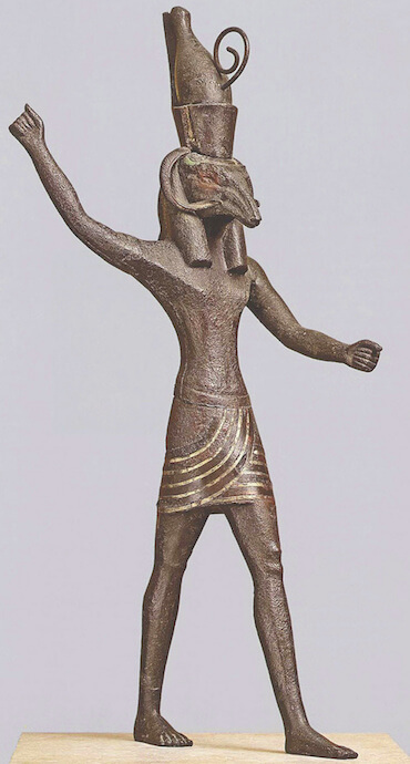 Bronze statue of the Egyptian god Seth