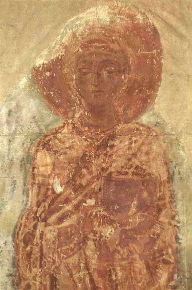 11th-century Russian fresco depicting Saint Thekla